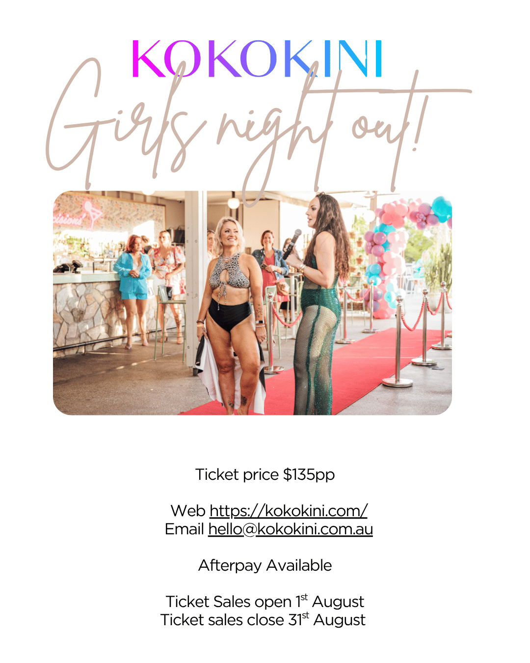 Kokokini - Girls Night Out - Limited Tickets!!