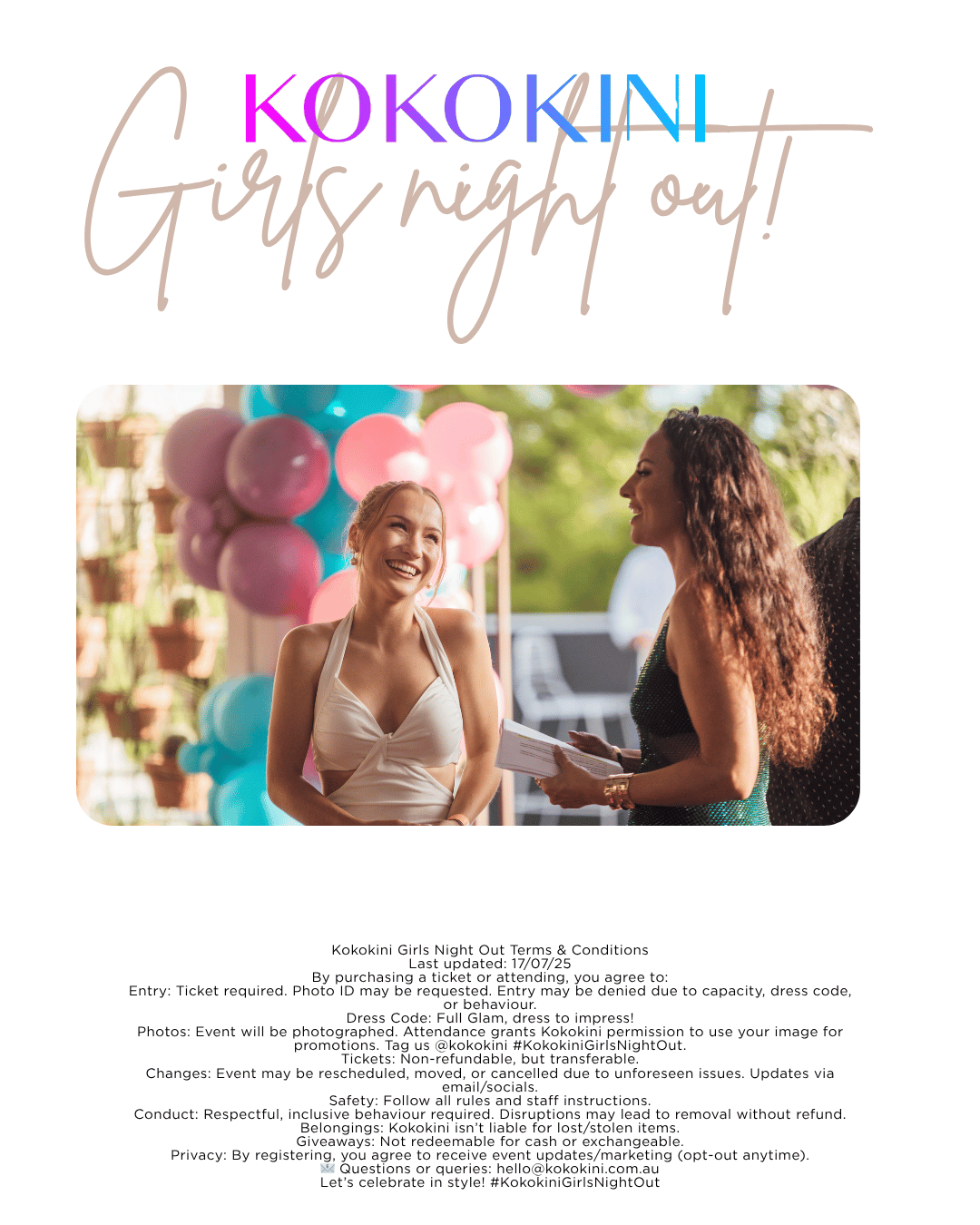 Kokokini - Girls Night Out - Limited Tickets!!