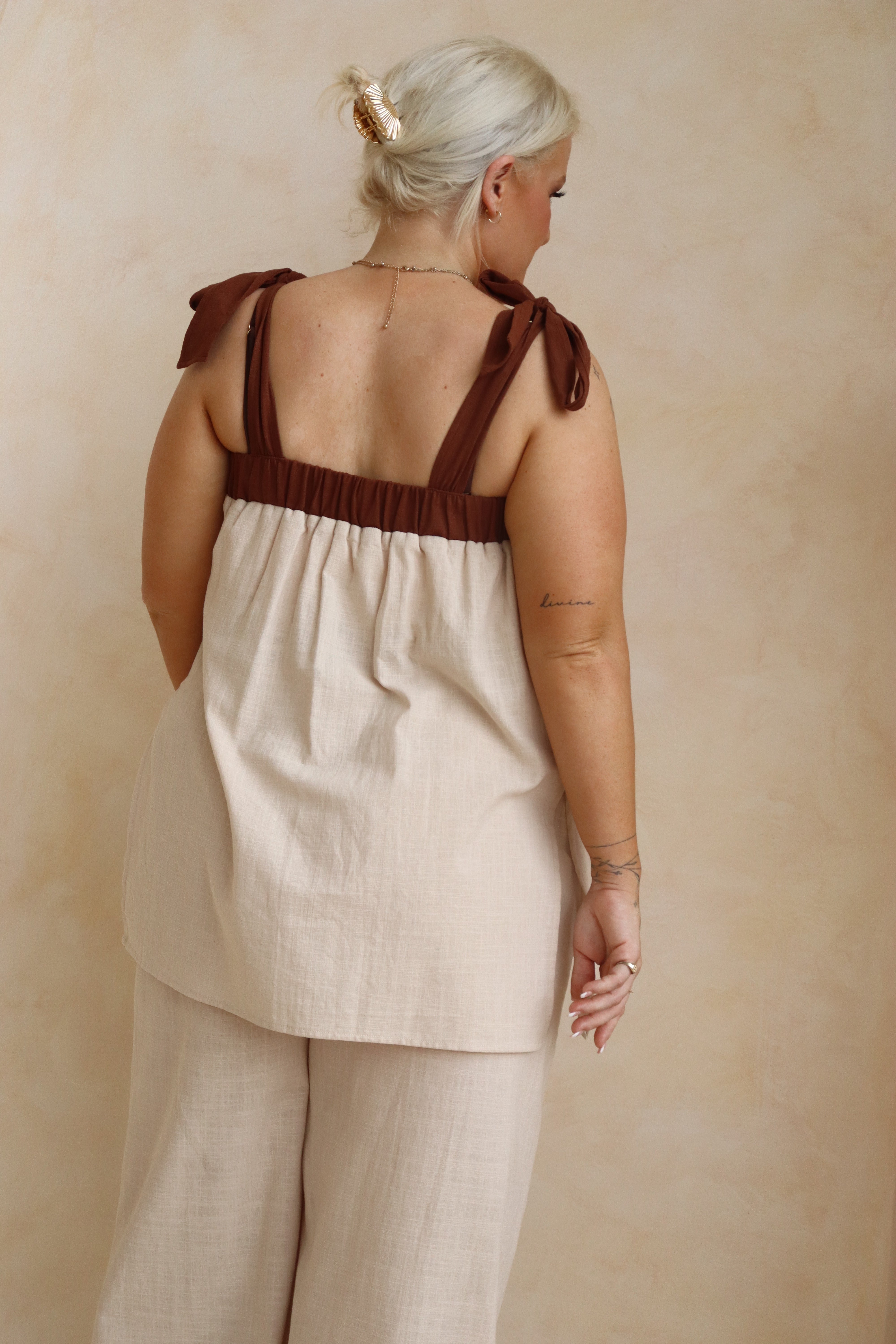 Sahara Tie Top Brown