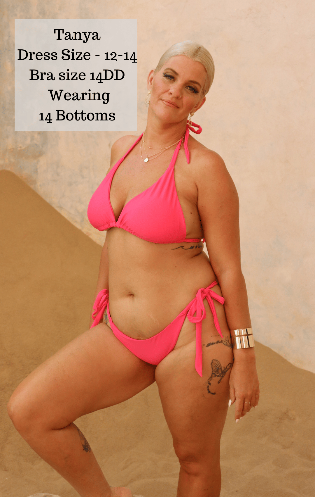 ESME Bottoms - String Bikini - Dusty Pink