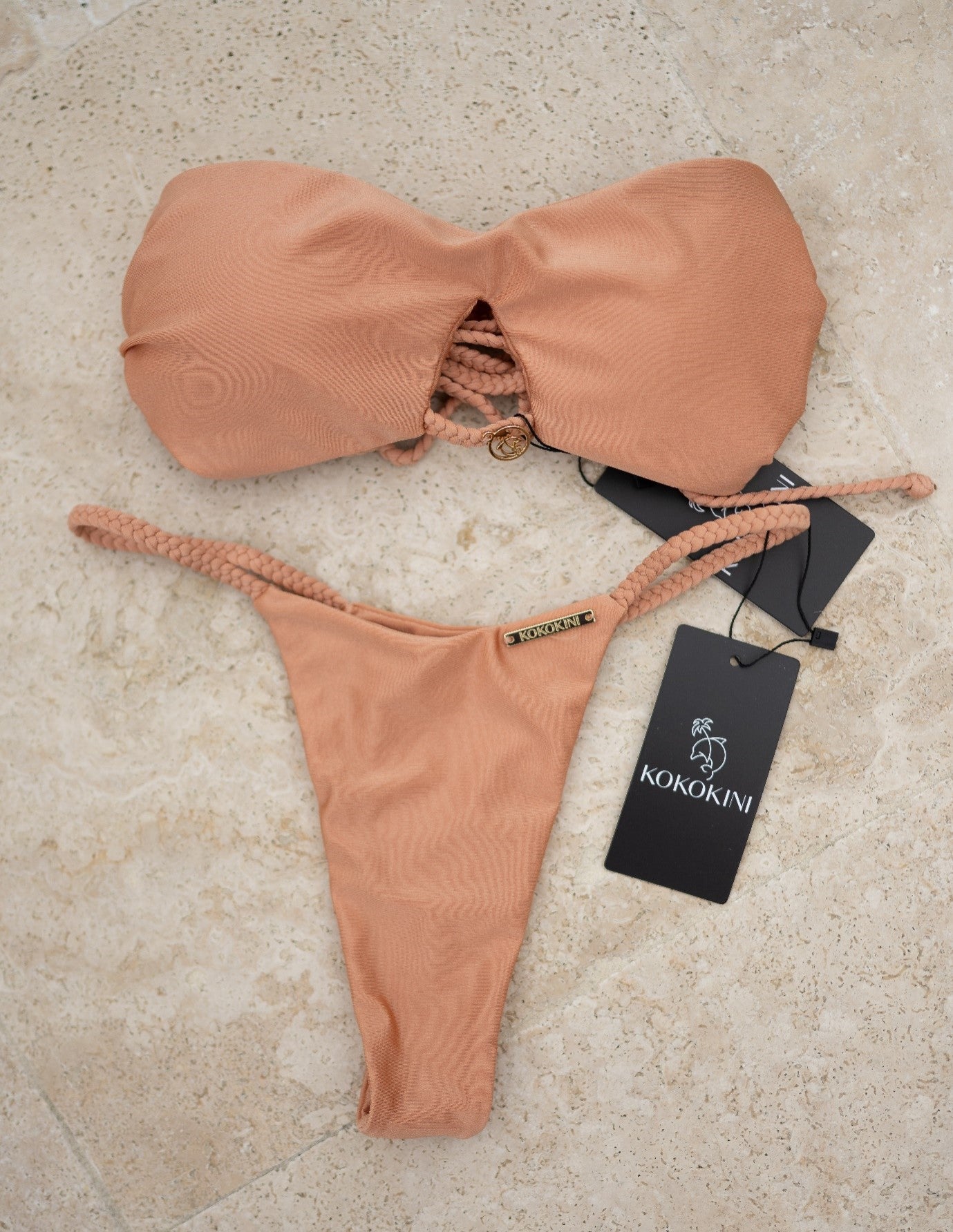 Rope Me In Top- Shimmer Sand