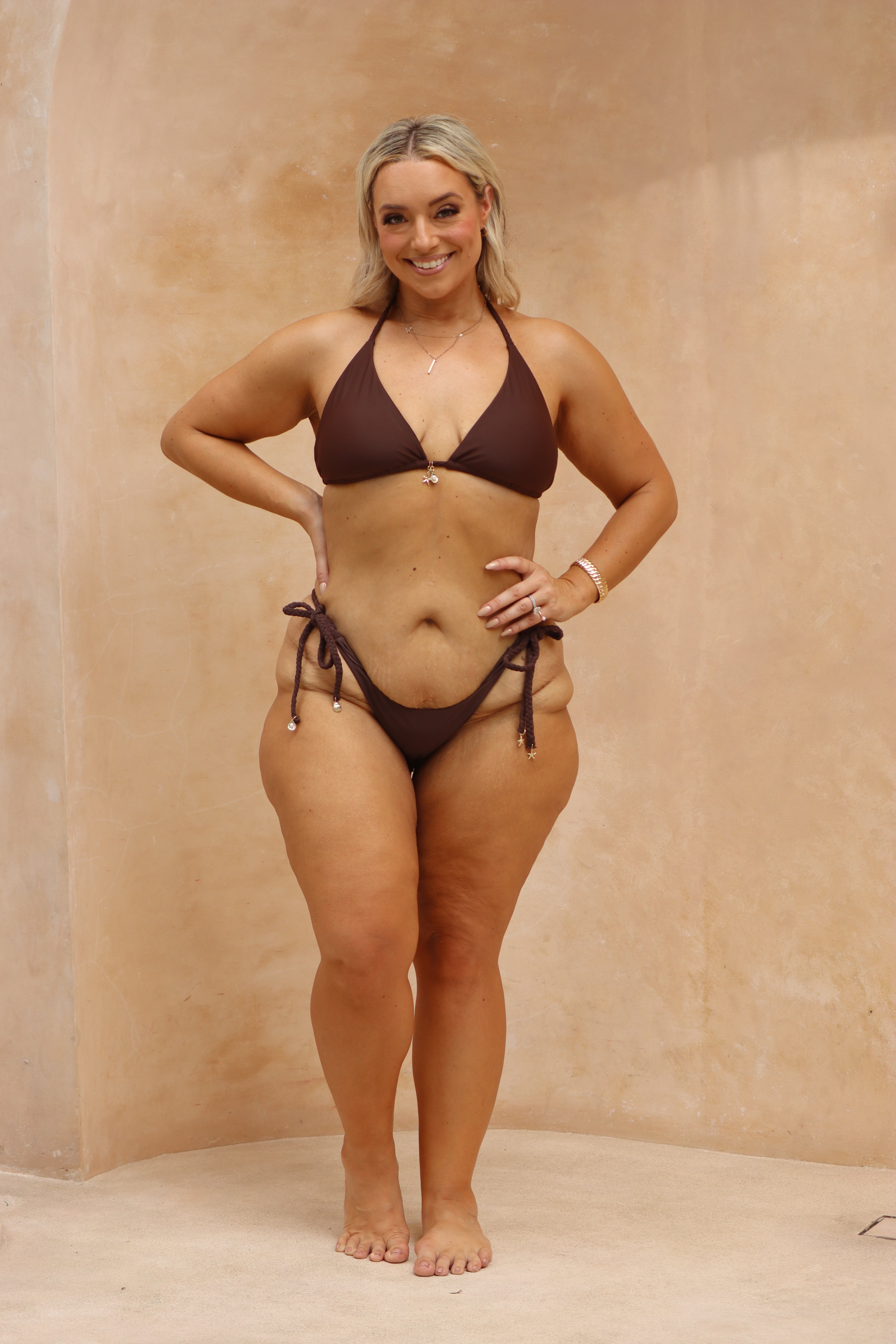 ESME Bottoms Braided Straps - Chocolate Brown