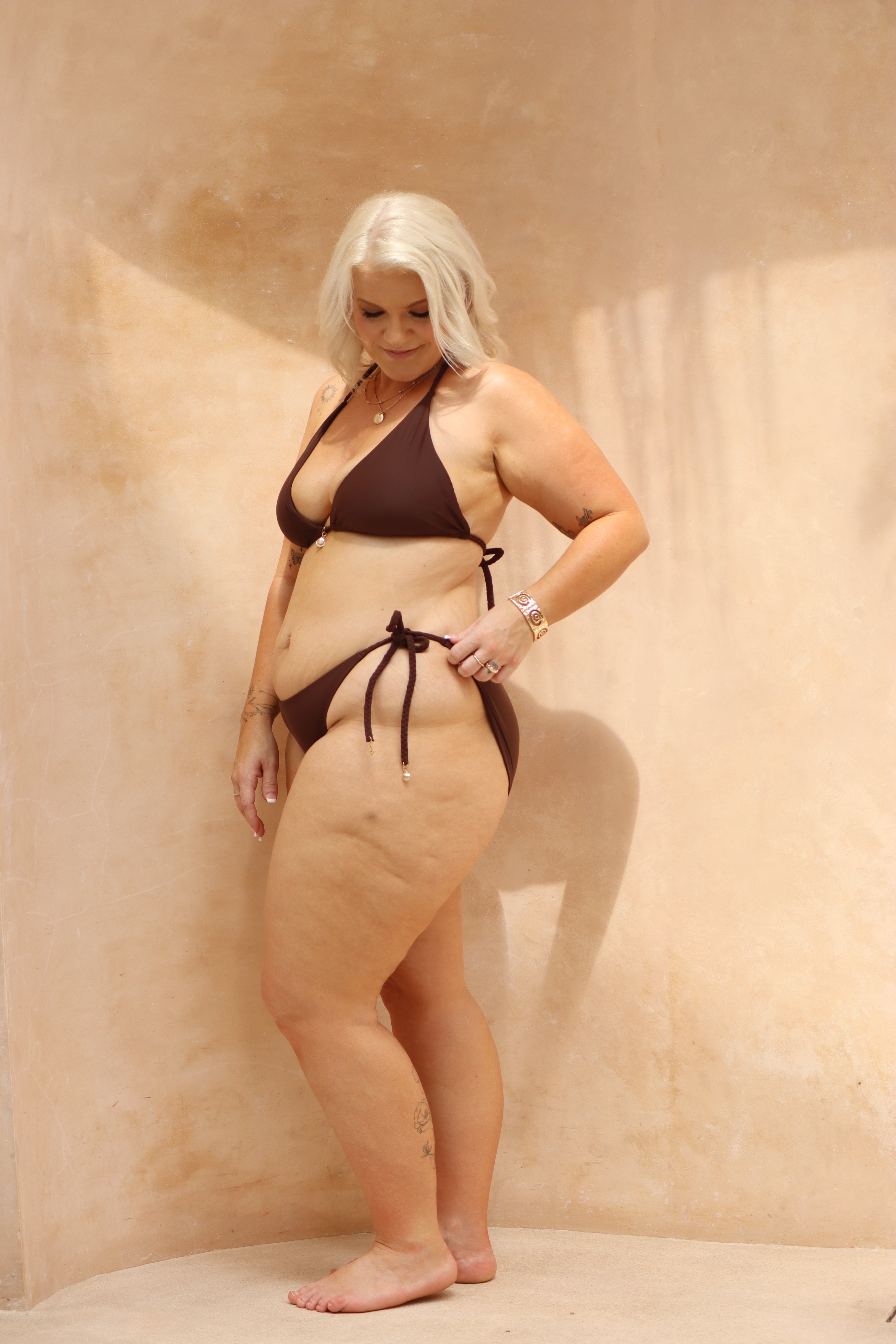 ESME Bottoms Braided Straps - Chocolate Brown